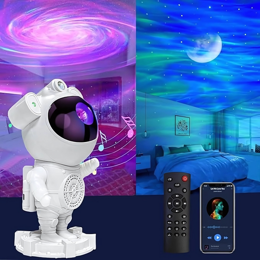 Proyector astronauta con altavoz bluetooth